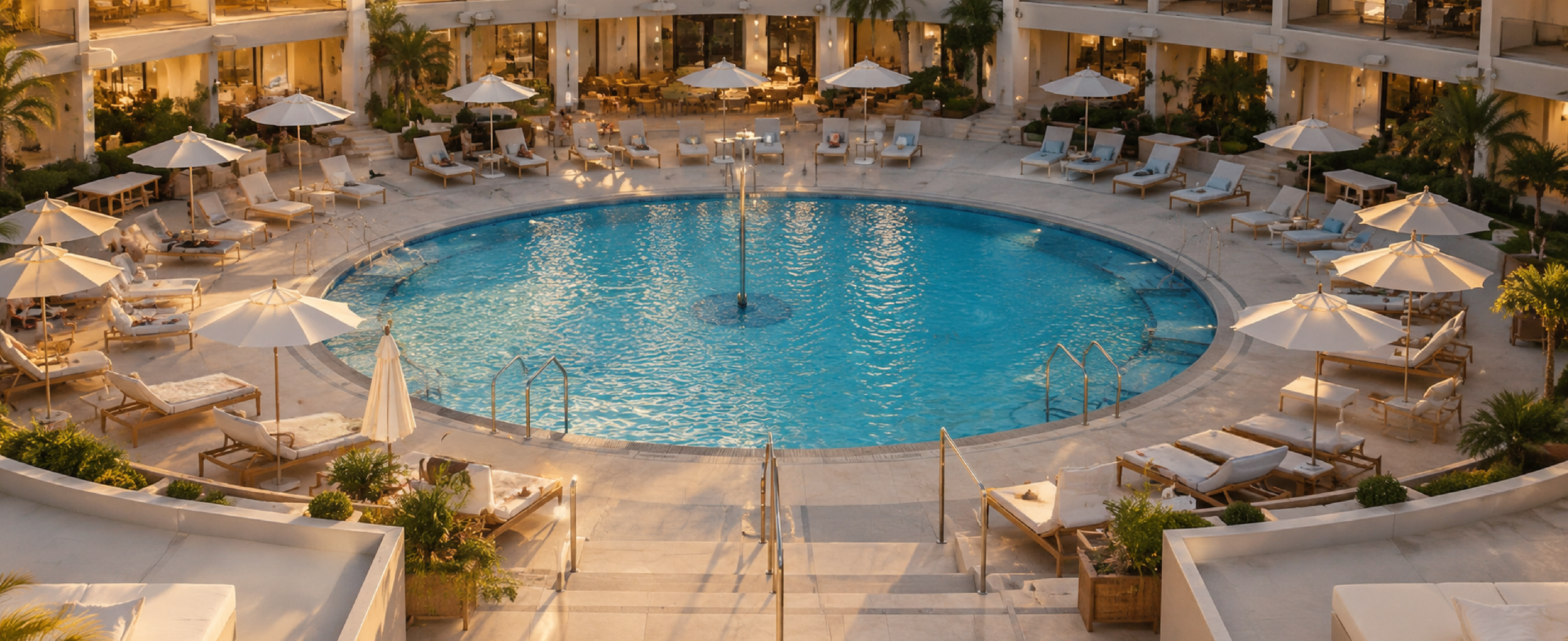 Piscina circular · Complejo principal